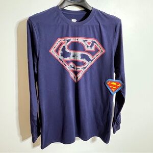 DC Superman Long Sleeve Tee - Dark Blue